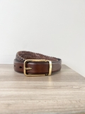 Thắt lưng Nam da bò đan phối bản 3.5cm-Khoá Kim-Thương Hiệu Gootik Fashion