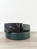 Dây nịt da bò vân cá sấu 2 lớp bản 3.5cm-Khoá tự động- Thương Hiệu Gootik Fashion