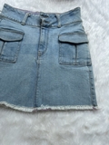 Chân Váy Jeans Ôm Phối Túi