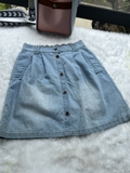 Chan Váy Denim Lưng Chun