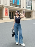 Quần Jeans Phối Chữ