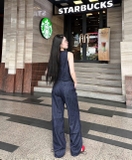 Áo Gile Nữ - Jeans Kẻ Sọc