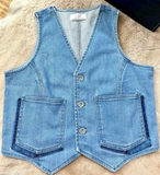 Áo Gile Jeans Cao Cấp Sành Điệu