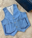 Áo Gile Jeans Cao Cấp Sành Điệu