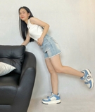 Quần Short Jeans Đắp Chéo Gootik Fashion - Chất Jeans Cotton co giãn thoải mái