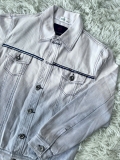 Áo Khoác Jeans Nam Phối Trắng Xám Cá Tính & Phong Cách-AKM-016