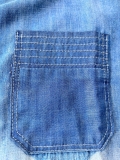 Áo Sơ Mi Jeans Lụa Mềm Mát Loang Màu Tay Ngắn-Phong Cách