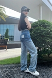 Quần Jeans nữ lưng cao loang màu cực chất - GOOTIKFASHION