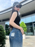Quần Jeans nữ lưng cao loang màu cực chất - GOOTIKFASHION