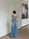 Quần Jeans Cao Cấp Ống Rộng Cách Điệu GOOTIK FASHION