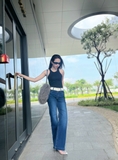Quần Jeans Suông Ống Loe Hack Dáng, Sang Trọng Quý Phái - Gootik Fashion