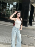Quần jeans ống suông xẻ nút cá tính & năng động - GOOTIKFASHION