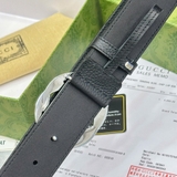 Dây Lưng Gucci Dây Vân Khoá Tròn Da Thật