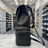 Balo Da LV Đen Hoạ Tiết Da Thật