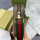 Túi Đựng ĐT Gucci Nâu Da Thật