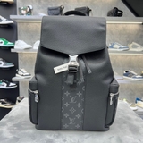 Balo Da LV Đen Hoạ Tiết Da Thật