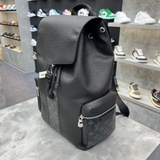 Balo Da LV Đen Hoạ Tiết Da Thật