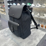 Balo Nam Da Thật Dior Saddle Backpack Black