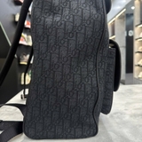 Balo Nam Da Thật Dior Saddle Backpack Black