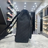 Balo Nam Da Thật Dior Saddle Backpack Black