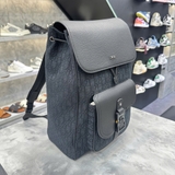 Balo Nam Da Thật Dior Saddle Backpack Black