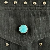Áo Khoác LV Denim Black Đính Đá