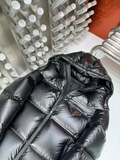 Áo Phao Lông Vũ Prada Full Đen Cao Cấp