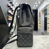 Balo Da LV Đen Hoạ Tiết Da Thật