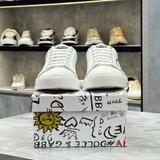 Giày Nam Dolce & Gabbana Portofino 'White Black' Đế Chữ