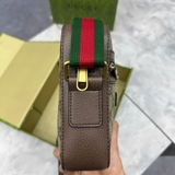 Túi Đựng ĐT Gucci Nâu Da Thật