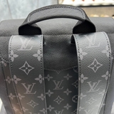 Balo Da LV Đen Hoạ Tiết Da Thật