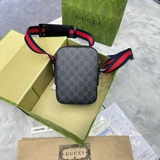 Túi Đựng ĐT Gucci Đen Da Thật