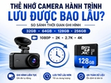 Camera Hành Trình Lưu Được Bao Lâu Với Thẻ nhớ 32GB - 256GB?