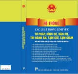 Hệ thống các luật trong lĩnh vực tư pháp,hinh sự, dân sự,thi hành án tạm giữ, tạm giam mới nhất thông qua tại kỳ họp thứ 10 quốc hội khóa XV