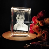 Pha Lê Đế Đèn - Khắc Hình 2D, 3D - Kích Thước 5x5x8 cm - Mã G04