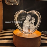 Pha Lê Đế Đèn - Khắc Hình 2D, 3D - Kích Thước 4x8x9 cm - Mã G09
