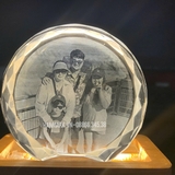 Pha Lê Đế Đèn - Khắc Hình 2D, 3D - Kích Thước Tròn 3x8 cm - Mã G08