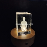 Pha Lê Đế Đèn - Khắc Hình 2D, 3D - Kích Thước 5x5x8 cm - Mã G05