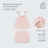 (9M-4Y) LP - Bộ hai dây La Pomme mùa hè mềm mịn - Hồng