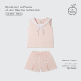 (6M-4Y) LP G20 - Bộ sát nách La Pomme cổ cách điệu tiểu thư lém lỉnh - Hồng