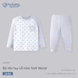 (6M-4Y) BU - Bộ dài tay cổ tròn Soft World - SBB110402