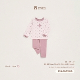 EMBES - Bộ dài tay châm bi thêu thỏ Ponnie - 26-K4-27