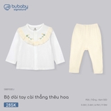 (1M-9M) BU - Bộ dài tay cài thẳng thêu hoa - SBB1102EU