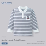 (6M-4Y) BU - Áo dài tay cổ Polo Túi ngực Bu Bu - PPN3103TN