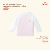 (6M-4Y) LP - Áo giữ nhiệt La Pomme tay raglan năng động - Hồng