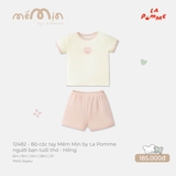 (6M-2Y) LP - Bộ cộc tay Mềm Mịn by La Pomme người bạn tuổi thơ - Hồng