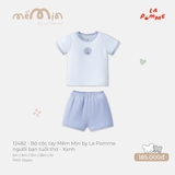 (6M-2Y) LP - Bộ cộc tay Mềm Mịn by La Pomme người bạn tuổi thơ - Xanh