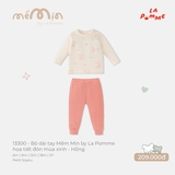 (6M-2Y) LP - Bộ dài tay Mềm Mịn by La Pomme họa tiết đón mùa xinh - Hồng