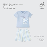 (6M-4Y) LP - Bộ bơi rời cộc tay La Pomme gấu con đi biển - Xanh nhạt