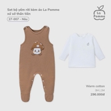 (0M-3M) LP S40 - Set bộ yếm rời kèm áo La Pomme xứ sở thần tiên - Nâu